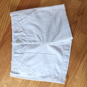 G1 Goods Paper Twill Brand Whote Shorts, Size 4